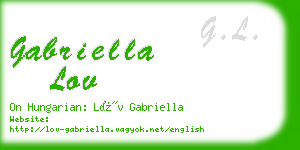 gabriella lov business card